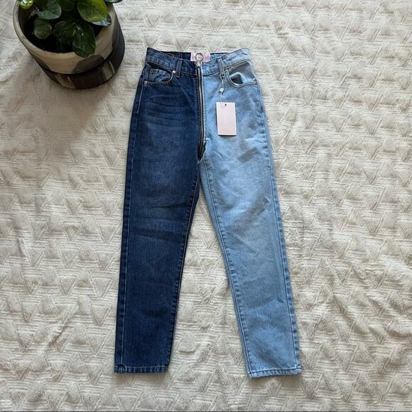 Revice Denim Yin Yang Two-Tone Zipper Jeans in Tokyo Wash - Picture 3 of 10